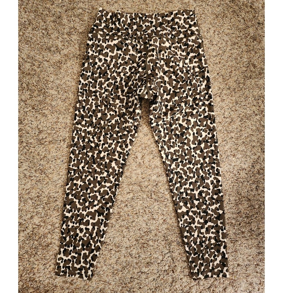 Sage Collective Leopard Print High Waisted Activewear Leggings Brown Size L - Picture 2 of 6